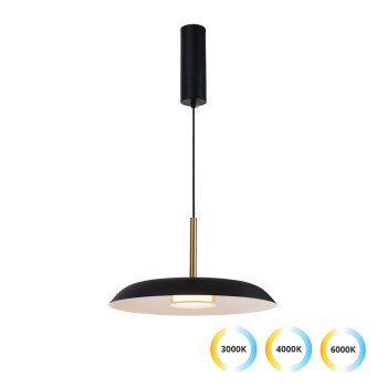 Viokef Nudo fekete-arany LED függesztett lámpa (VIO-4338800) LED 1 izzós IP20