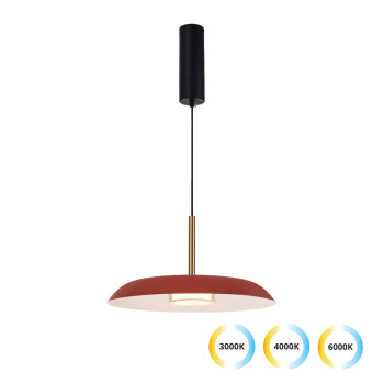 Viokef Nudo piros-arany LED függesztett lámpa (VIO-4338801) LED 1 izzós IP20