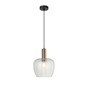 Viokef Oliver átlátszó-bronz függesztett lámpa (VIO-4322800) E27 1 izzós IP20