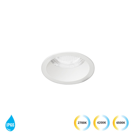 Viokef Ricky fehér LED mennyezetbe építhető spotlámpa (VIO-4335100) LED 1 izzós IP65