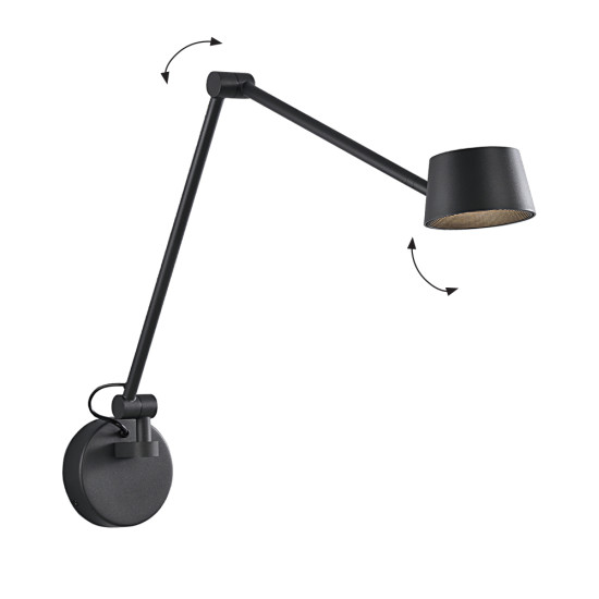 Viokef Savina fekete LED falikar (VIO-4329600) LED 1 izzós IP20