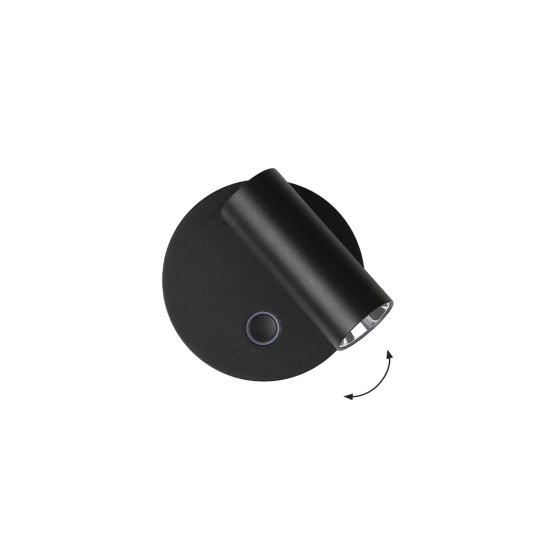 Viokef Tara fekete LED fali olvasólámpa (VIO-4319601) LED 1 izzós IP20