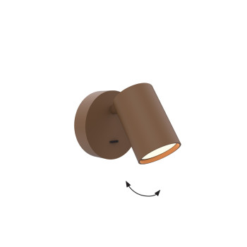Viokef Vilma kávébarna fali lámpa (VIO-4344100) GU10 1 izzós IP20