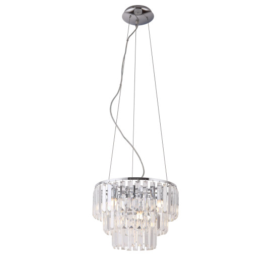 Maxlight Monaco króm-átlátszó függesztett lámpa (MAX-P0259) G9 9 izzós IP20