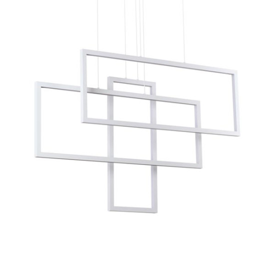 Ideal Lux Frame fehér LED függesztett lámpa (IDE-253589) LED 1 izzós IP20
