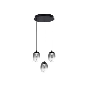 Azzardo Pamela grafit-fekete LED függesztett lámpa  (AZ-6268) LED 3 izzós IP20