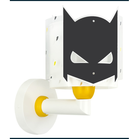 Dalber Dark Hero fekete-fehér gyerek fali lámpa (DA-61809) E27 1 izzós IP20