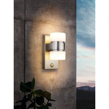 Eglo Atollari szürke-fehér LED mozgásérzékelős kültéri fali lámpa (EG-96277) LED 2 izzós IP44