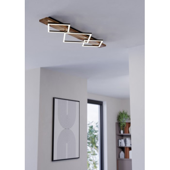 Eglo Boyal rusztikus barna LED mennyezeti lámpa (EG-901936) LED 3 izzós IP20