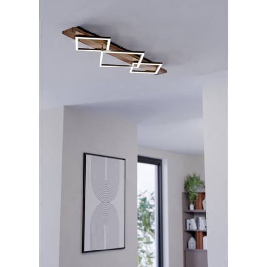 Eglo Boyal rusztikus barna LED mennyezeti lámpa (EG-901936) LED 3 izzós IP20