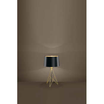 Eglo Camporale fekete-sárgaréz asztali lámpa (EG-39179) E27 1 izzós IP20