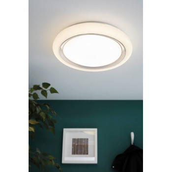 EGLO CAPASSO fehér-fehér-króm LED fali lámpa/mennyezeti lámpa (EG-96023) LED 1 izzós IP20