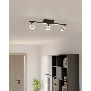 EGLO CARDILLIO 2 fekete - szatinált LED spot lámpa (EG-900515) LED 5 izzós IP20