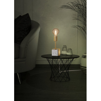 Eglo Carmita fehér-sárgaréz asztali lámpa (EGL-390169) E27 1 izzós IP20