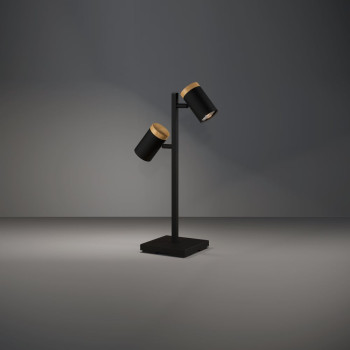 Eglo Cartagena fekete-barna asztali lámpa (EG-390069) GU10 2 izzós IP20
