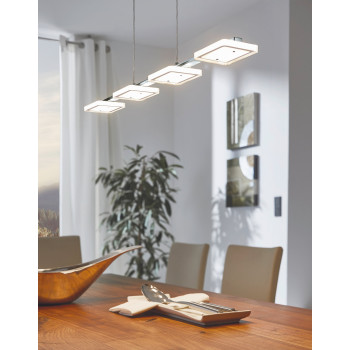 EGLO CARTAMA króm-átlátszó-szatinált LED függesztett lámpa (EG-94244) LED 4 izzós IP20