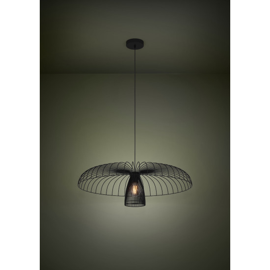 Eglo Champerico fekete függesztett lámpa (EG-390216) E27 1 izzós IP20