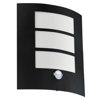 Eglo City fekete-fehér mozgásérzékelős kültéri fali lámpa (EG-99568) E27 1 izzós IP44