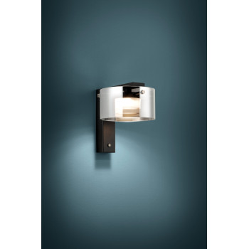 Eglo Copillos fekete-átlátszó LED fali lámpa (EG-39876) LED 1 izzós IP20