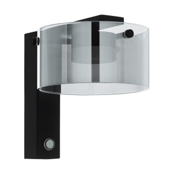 Eglo Copillos fekete-átlátszó LED fali lámpa (EG-39876) LED 1 izzós IP20