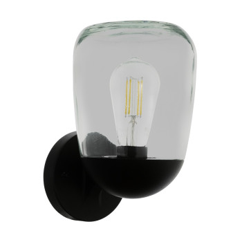 Eglo Donatori fekete-átlátszó kültéri fali lámpa (EG-98701) E27 1 izzós IP44
