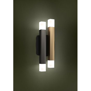 Eglo Estanterios fekete-barna LED fali lámpa (EG-390223) LED 4 izzós IP20