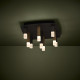 Eglo Estanterios fekete-barna LED mennyezeti lámpa (EG-39905) LED 9 izzós IP20