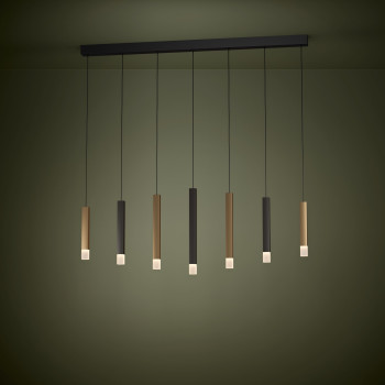 Eglo Estanterios fekete-barna LED függesztett lámpa (EG-39906) LED 7 izzós IP20