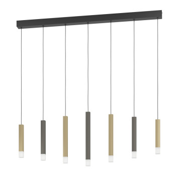 Eglo Estanterios fekete-barna LED függesztett lámpa (EG-39906) LED 7 izzós IP20