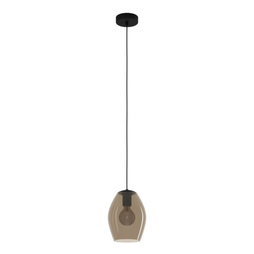 Eglo Estanys 1 fekete-barna függesztett lámpa (EG-390159) E27 1 izzós IP20