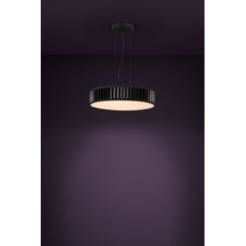 Eglo Firenzuola fekete-átlátszó LED függesztett lámpa (EG-390054) LED 1 izzós IP20