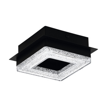 EGLO FRADELO 1 fekete-fekete-átlátszó LED fali lámpa/mennyezeti lámpa (EG-99324) LED 1 izzós IP20