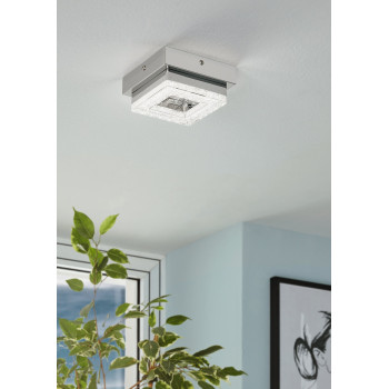 EGLO FRADELO króm-króm-átlátszó LED fali lámpa/mennyezeti lámpa (EG-95655) LED 1 izzós IP20
