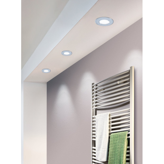 EGLO FUEVA 5 króm - fehér fürdőszobai LED beépíthető lámpa (EG-99204) LED 1 izzós IP44
