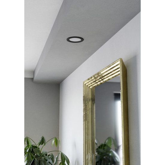 Eglo Fueva 6-Z fekete LED mennyezetbe építhető lámpa (EG-901426) LED 1 izzós IP44