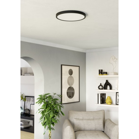 Eglo Fueva 6-Z fekete LED mennyezeti lámpa (EG-901725) LED 1 izzós IP44