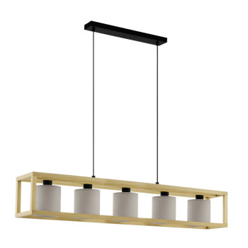 Eglo Granados cappuccino-fehér függesztett lámpa (EG-390109) E27 5 izzós IP20