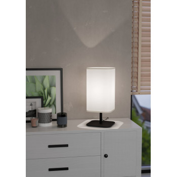 Eglo Guerima fekete-fehér asztali lámpa (EGL-98872) E27 1 izzós IP20