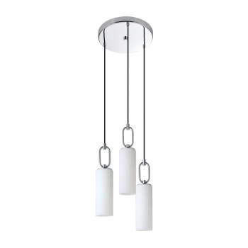 Eglo Majana króm-fehér függesztett lámpa (EG-390128) E27 3 izzós IP20