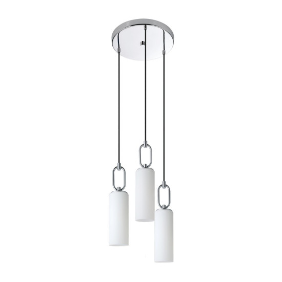 Eglo Majana króm-fehér függesztett lámpa (EG-390128) E27 3 izzós IP20