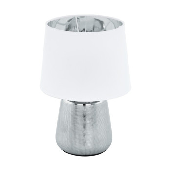 EGLO MANALBA 1 ezüst - fehér  asztali lámpa (EG-99329) E14 1 izzós IP20