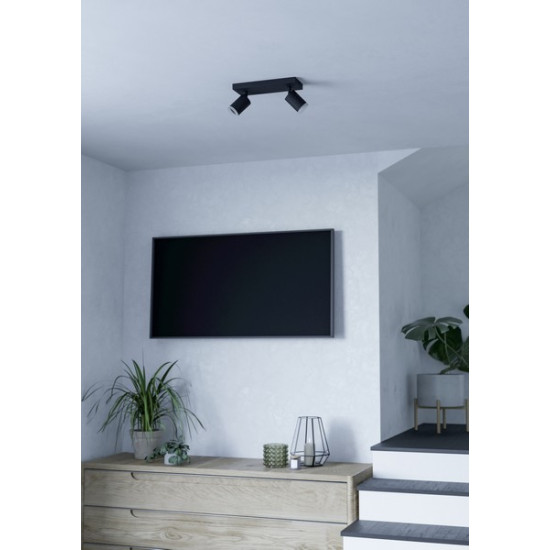 Eglo Melitello-Z fekete LED mennyezeti spotlámpa (EG-901941) LED 2 izzós IP20