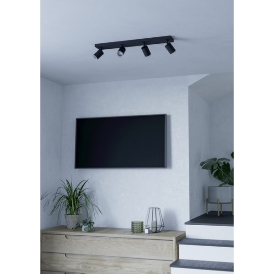 Eglo Melitello-Z fekete LED mennyezeti spotlámpa (EG-901942) LED 4 izzós IP20