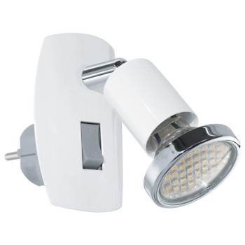 EGLO MINI 4 fehér - króm LED konnektorba dugható lámpa (EG-92925) GU10 1 izzós IP20
