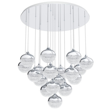 Eglo Mioglia króm-fehér LED függesztett lámpa (EG-39528) LED 18 izzós IP20