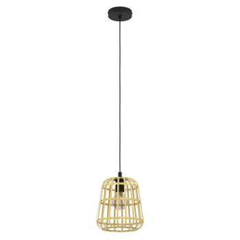 Eglo Montezuelo barna-fekete függesztett lámpa (EG-390152) E27 1 izzós IP20