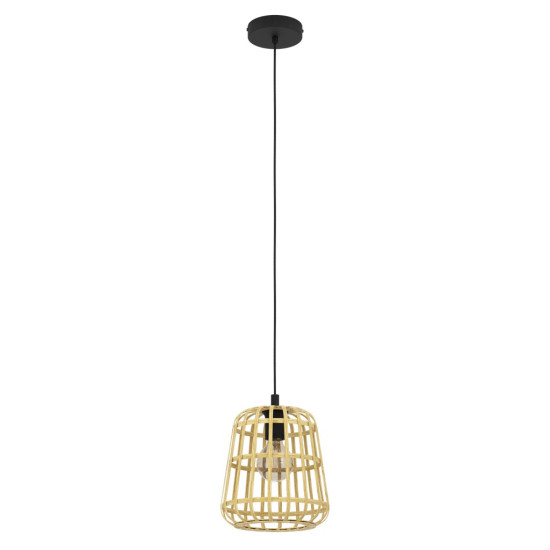 Eglo Montezuelo barna-fekete függesztett lámpa (EG-390152) E27 1 izzós IP20