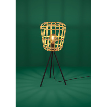 Eglo Montezuelo barna-fekete asztali lámpa (EG-390154) E27 1 izzós IP20