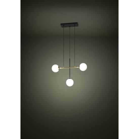 Eglo Paz fehér-sárgaréz függesztett lámpa (EG-390177) E14 3 izzós IP20