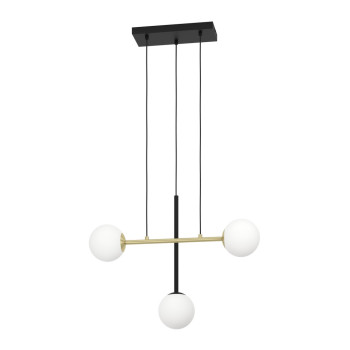Eglo Paz fehér-sárgaréz függesztett lámpa (EG-390177) E14 3 izzós IP20